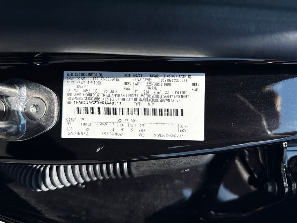 Certified Used 2021 Agate Black Metallic Ford SEL image 29