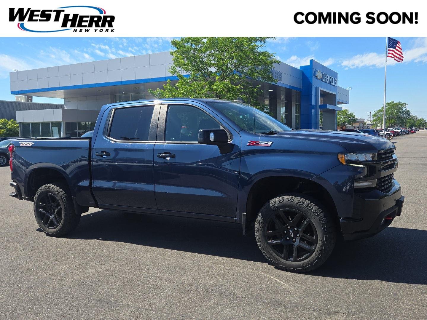 Used 2022 Northsky Blue Metallic Chevrolet LT Trail Boss image 1