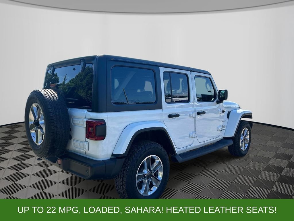 Used 2021 White Jeep Unlimited Sahara image 5