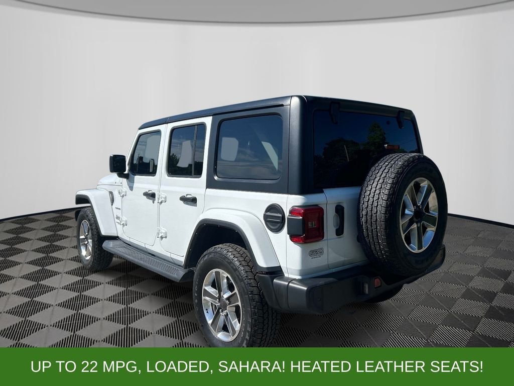 Used 2021 White Jeep Unlimited Sahara image 3