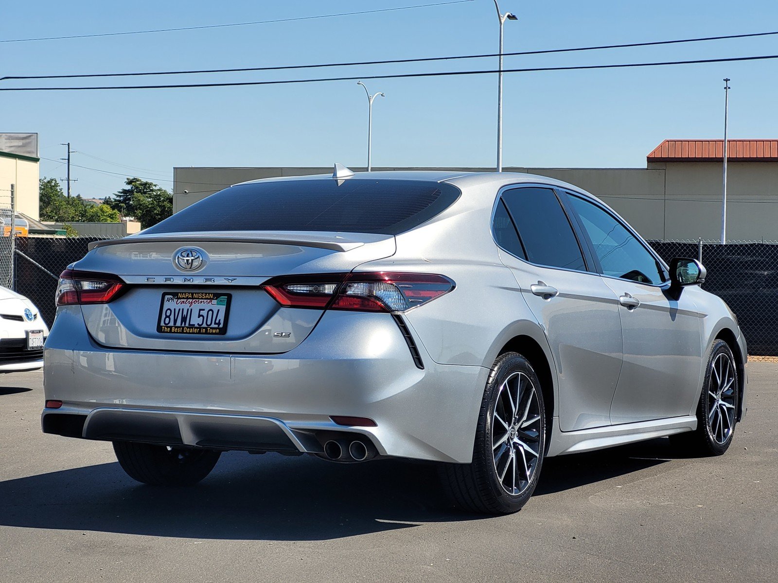 Used 2021 Celestial Silver Metallic Toyota SE image 4