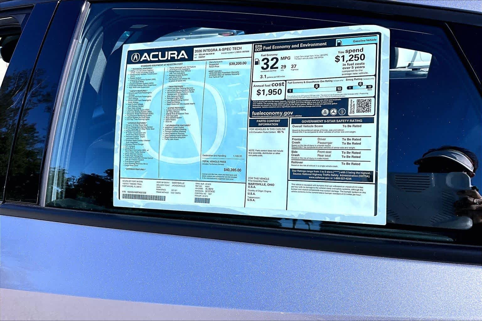 New 2026 Solar Silver Metallic Acura w/A-Spec Technology Package image 22