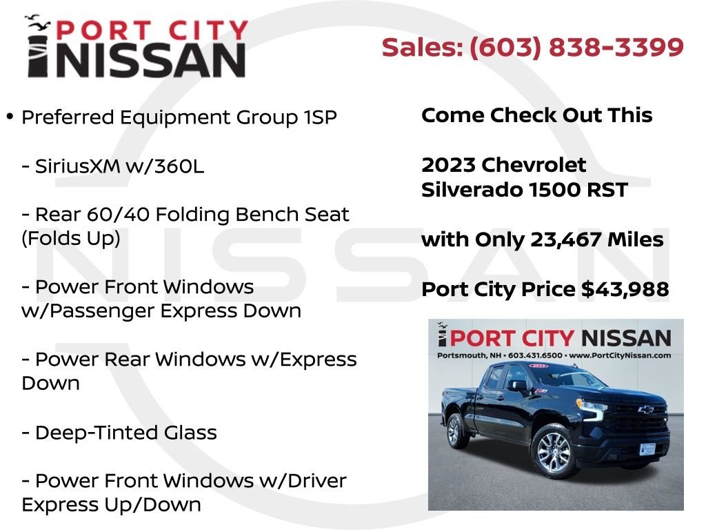 Used 2023 Black Chevrolet RST w/5.3L V8 all star premium edition image 8