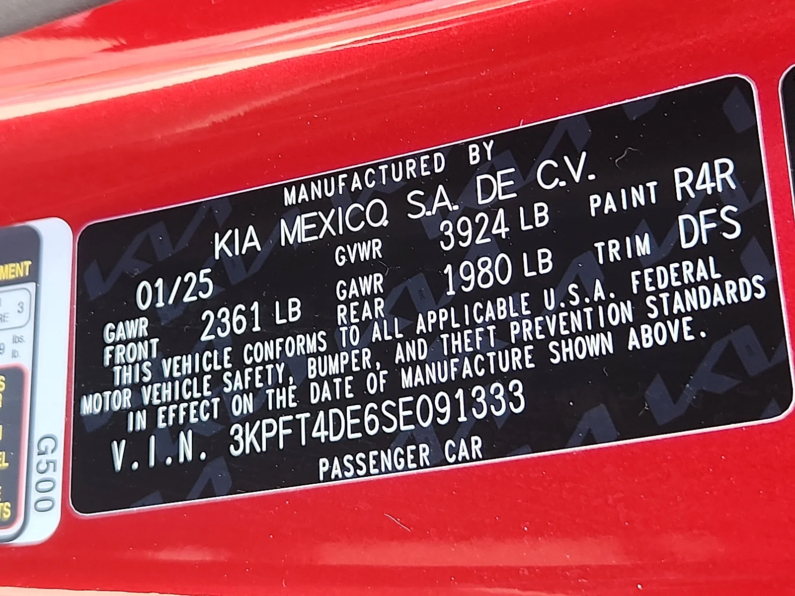 Used 2025 Red Kia LXS image 26