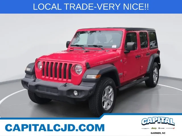 Used 2018 Red Jeep Unlimited Sport S image 1