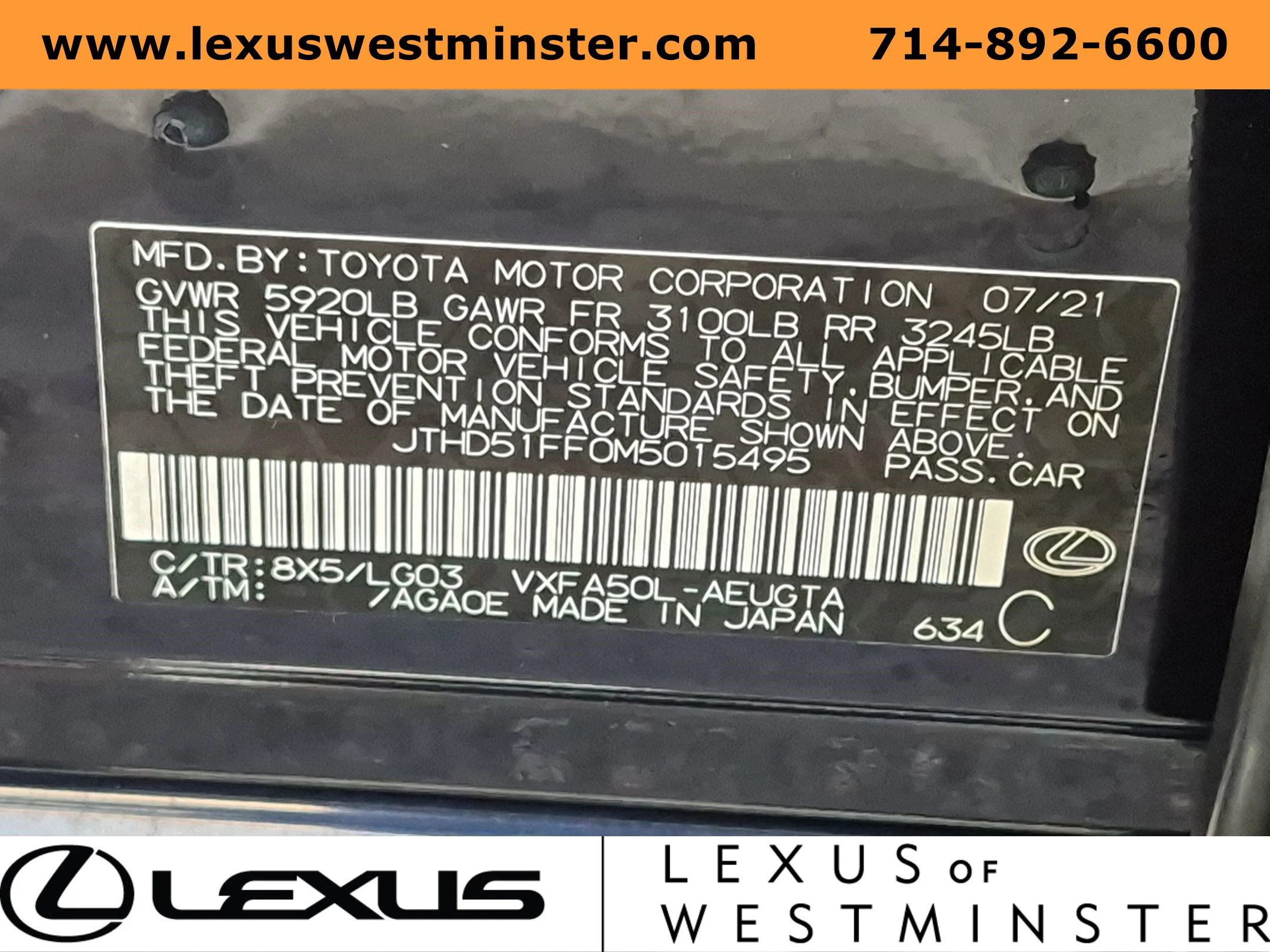 Certified Used 2021 Blue Lexus LS 500 image 25