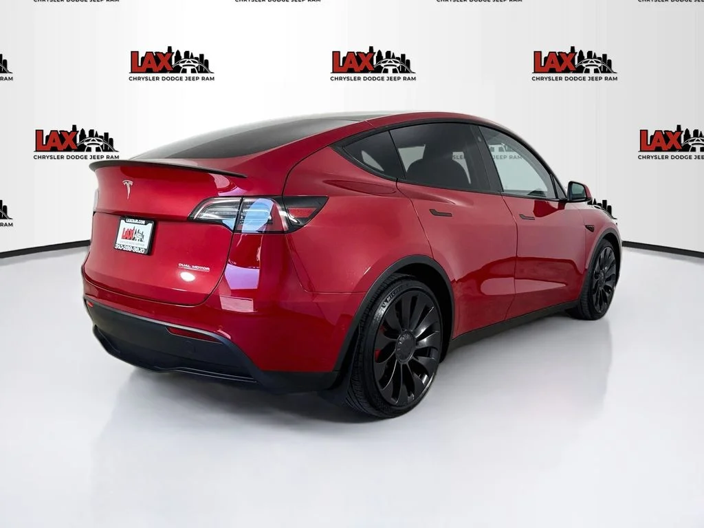 Used 2022 Red Tesla Performance image 7