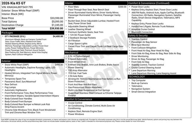 Used 2026 Snow White Pearl Kia GT image 11