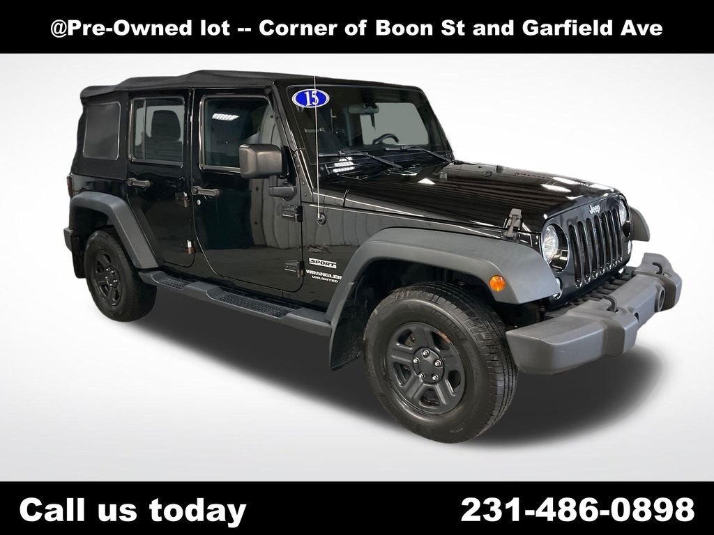 Used 2015 Black Jeep Unlimited Sport image 7