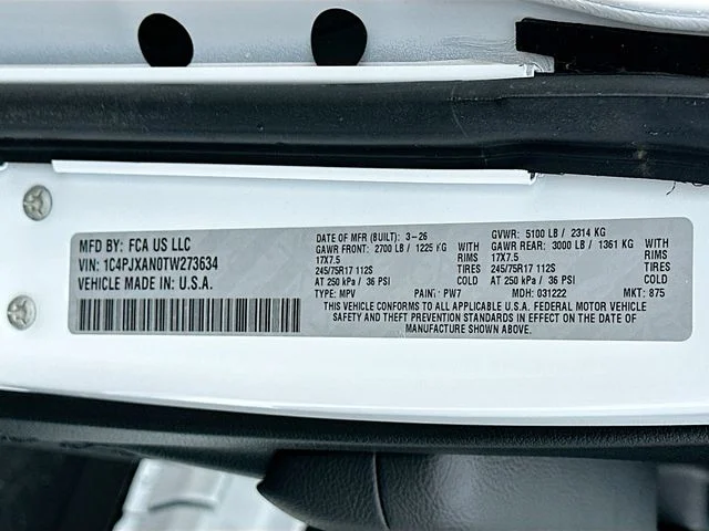 New 2026 Bright White Clear-Coat Exterior Paint Jeep Sport S image 21