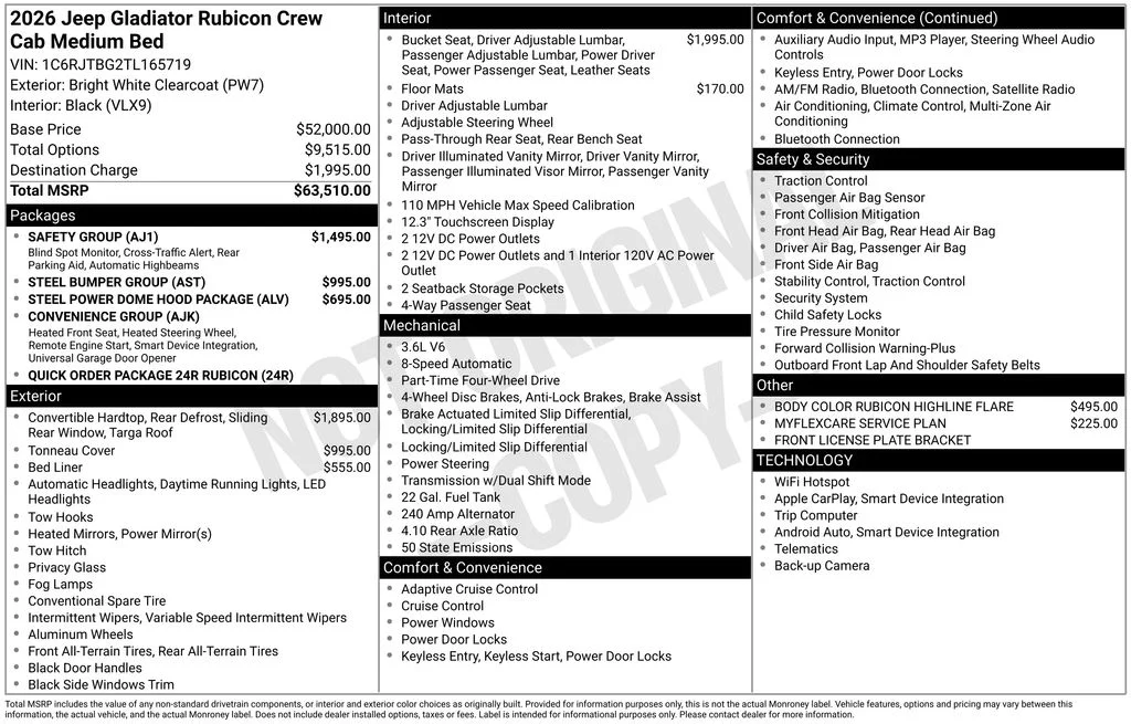 New 2026 Bright White Clearcoat Jeep Rubicon image 6