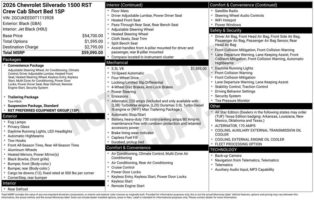 Used 2026 Black Chevrolet RST image 6