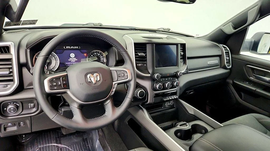 Used 2023 Bright White Clearcoat Ram Big Horn Quad Cab 4x4 Night Edition w/ HEMI V8 & Level 2 Group image 13