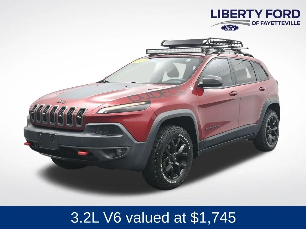 Used 2016 Deep Cherry Red Crystal Pearlcoat Jeep Trailhawk image 1