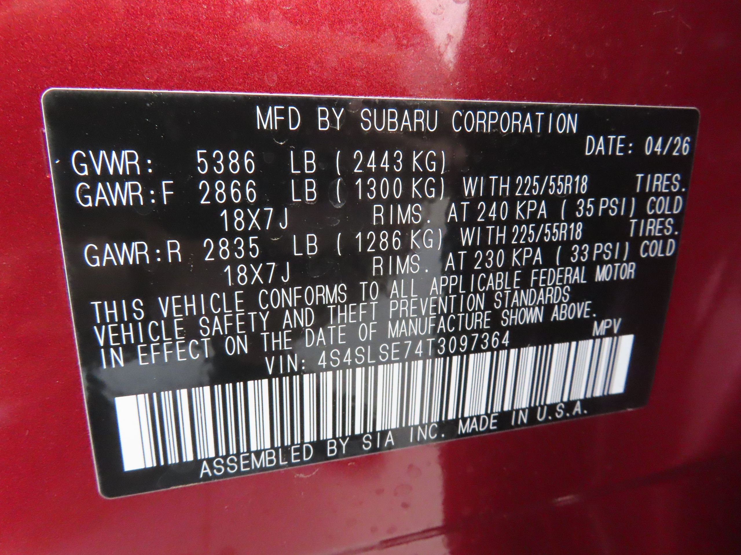 New 2026 CRIMSON RED PEARL Subaru Premium Hybrid image 28