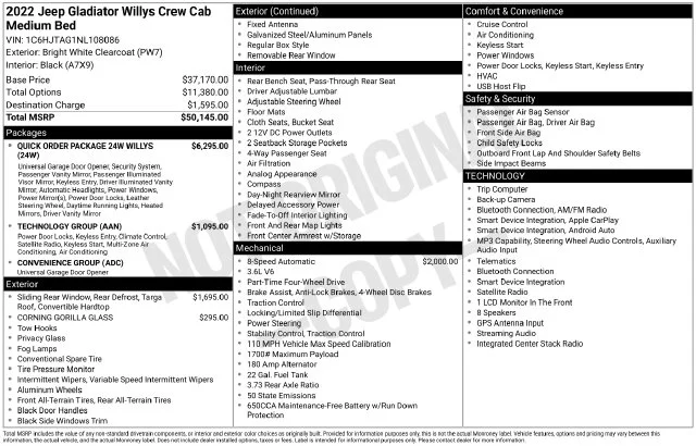 Used 2022 Bright White Clearcoat Jeep Willys image 40