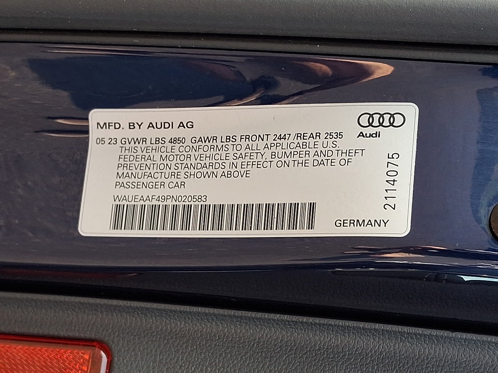 Used 2023 Navarra Blue Metallic   2D2d Audi S line Premium Plus image 27