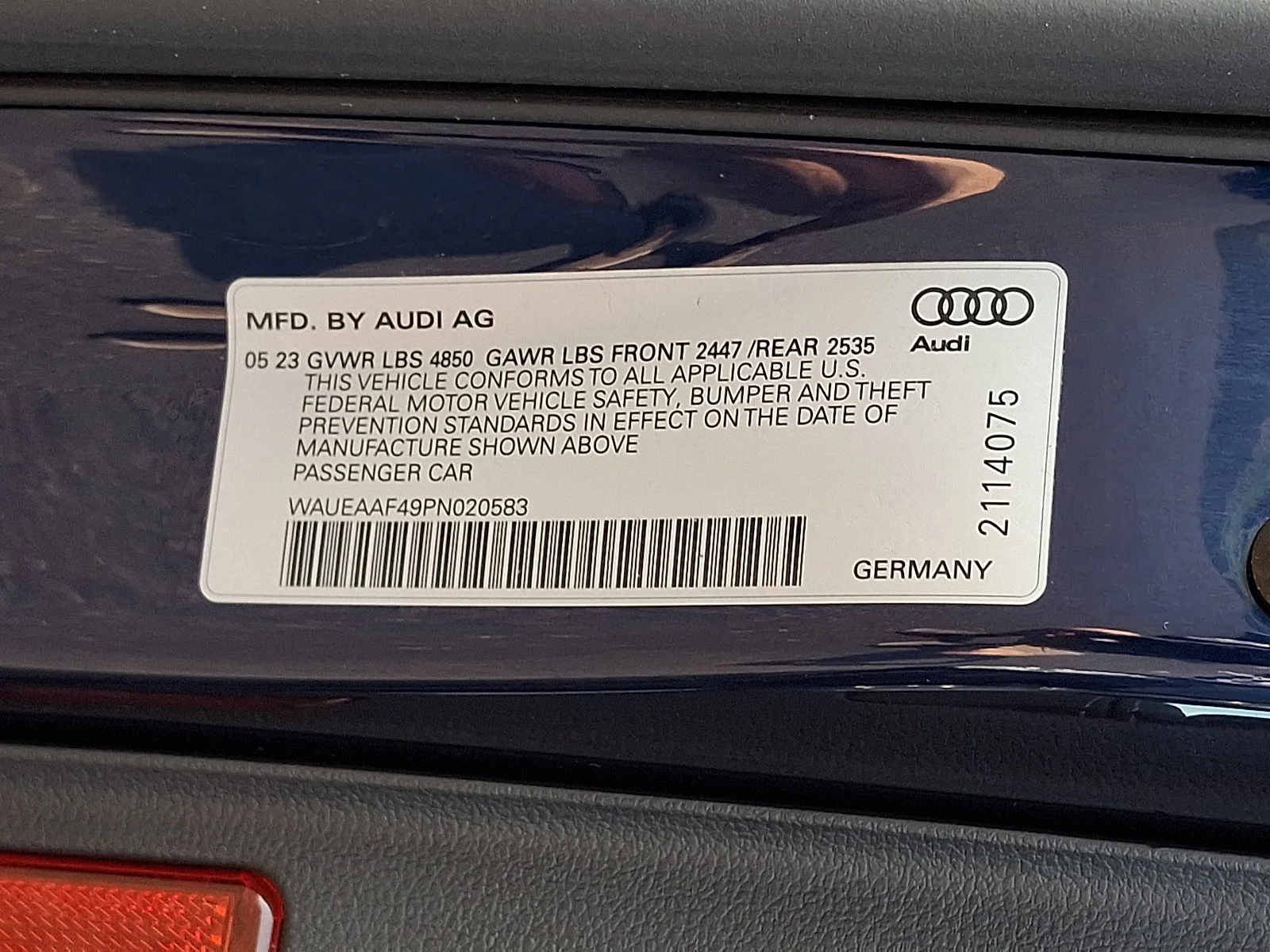 Used 2023 Navarra Blue Metallic   2D2d Audi S line Premium Plus image 27