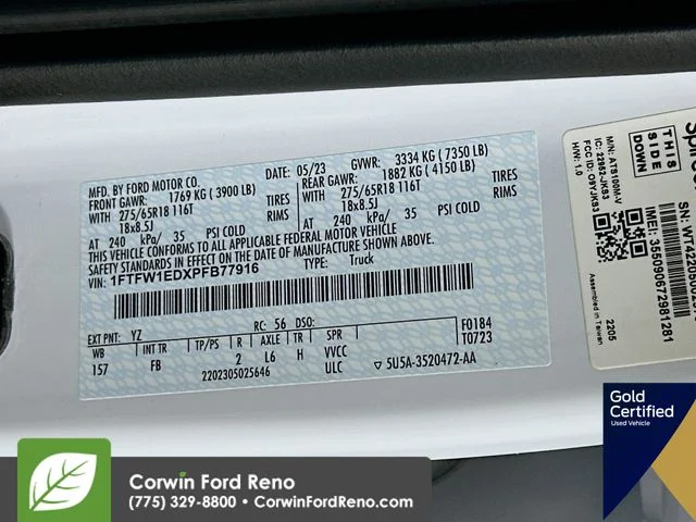 Certified Used 2023 Oxford White Ford XLT image 35