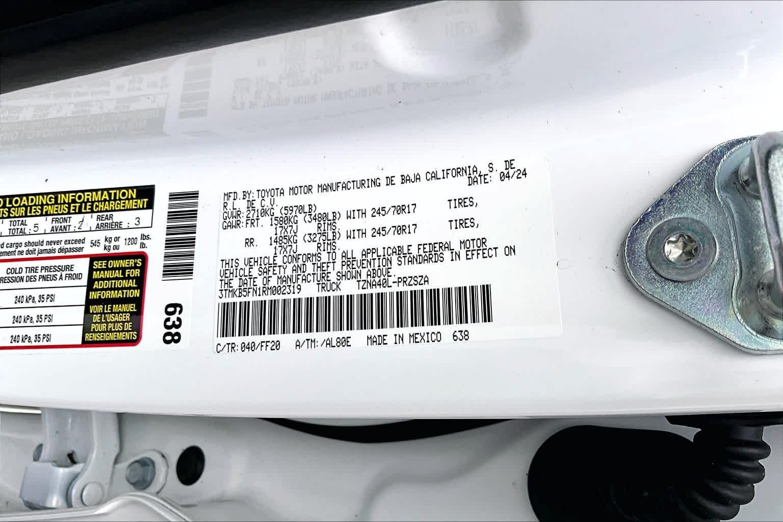 Used 2024 Ice Cap Toyota SR5 image 34