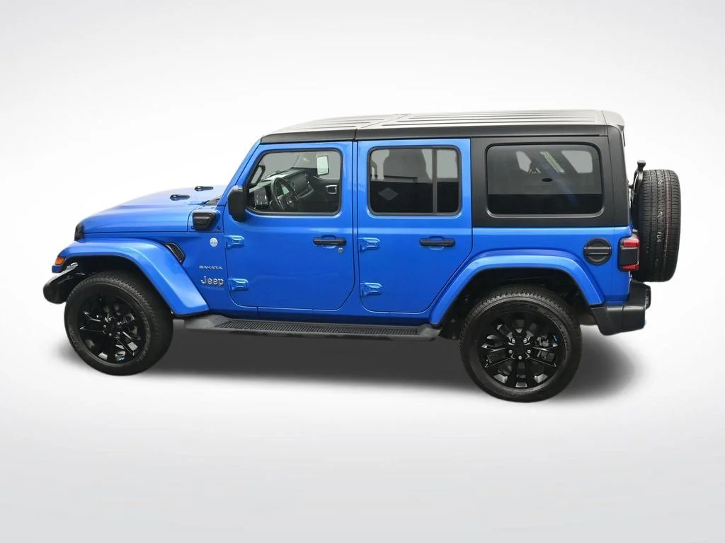 Used 2022 Blue Jeep Unlimited Sahara 4xe image 28