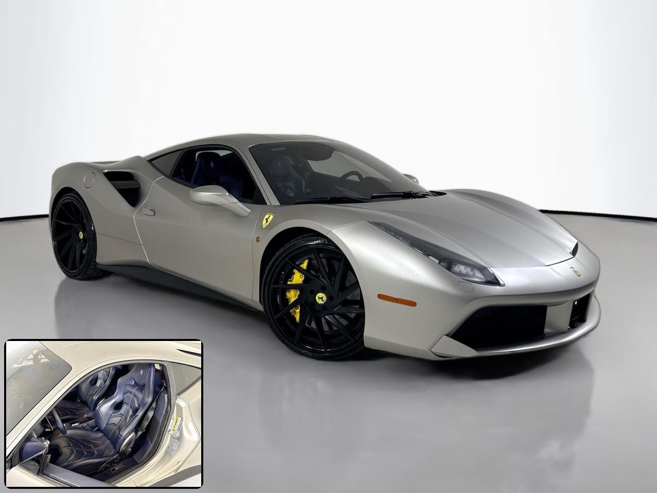 Used 2016 Matte Argento Nurburgring Ferrari Factory Matte Paint | Forgiato Wheels | Full Carbon Interior image 2