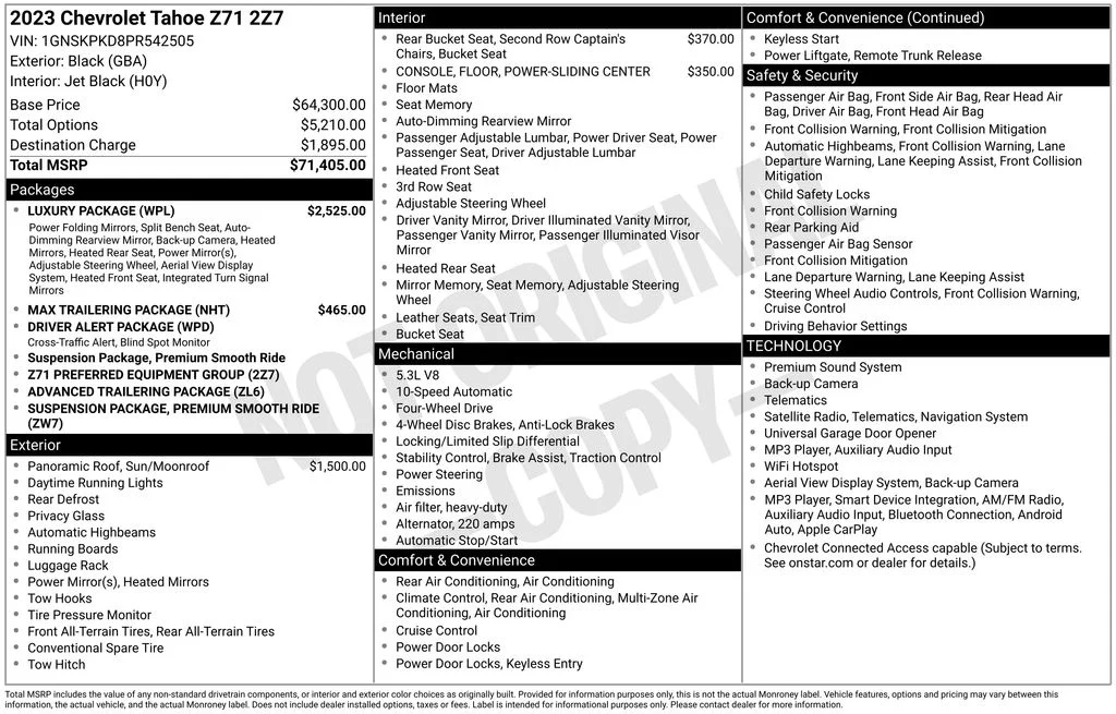 Certified Used 2023 Black Chevrolet Z71 image 8