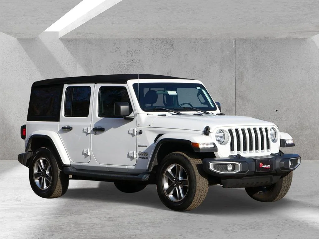 Certified Used 2018 White Jeep Unlimited Sahara image 1