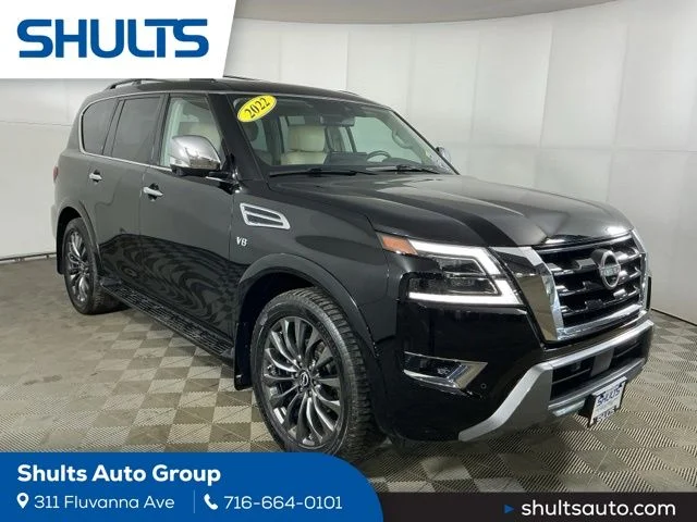 Certified Used 2022 Black Nissan Platinum image 1