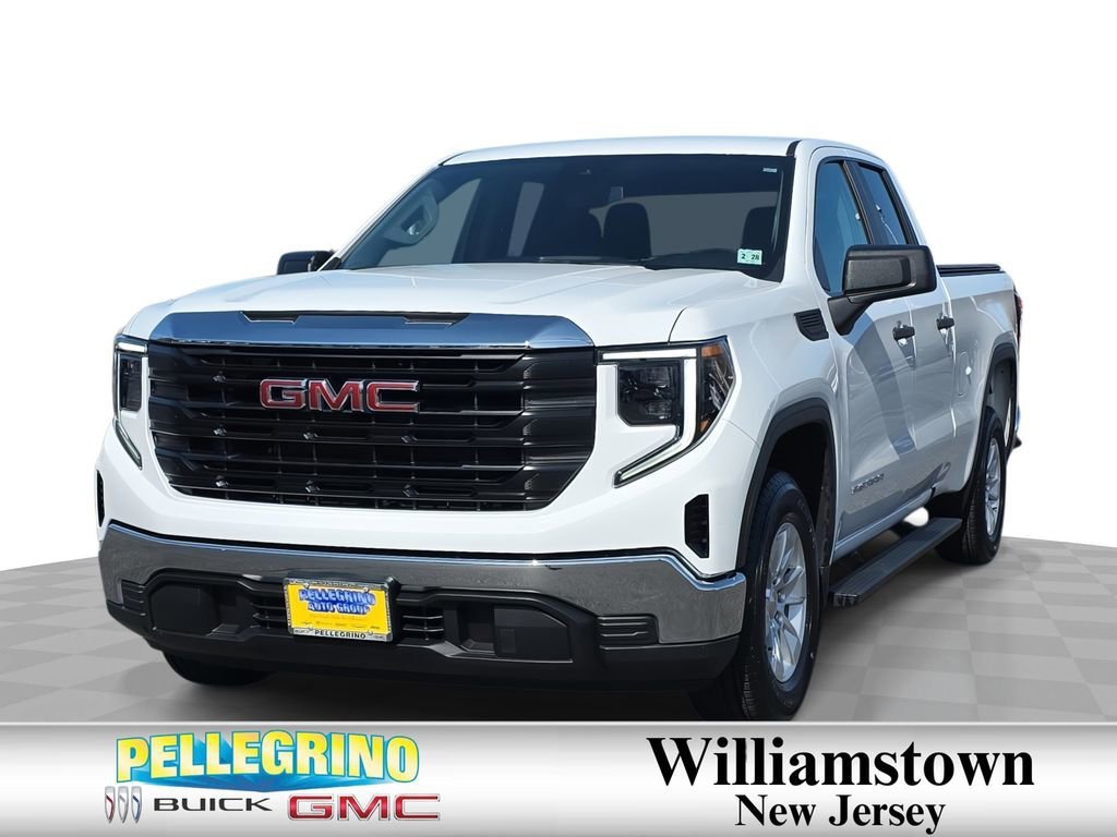 Summit White 2023 GMC Sierra 1500 Pro Double Cab RWD Pickup Truck 4X2
