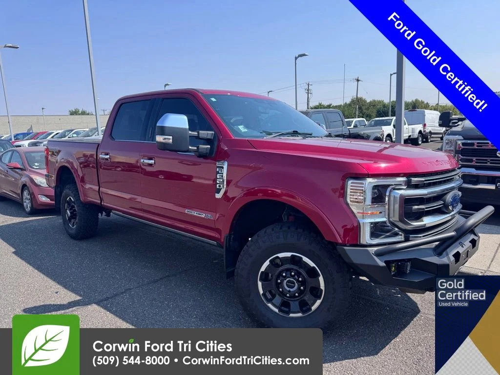 Used 2021 Red Ford Platinum image 1