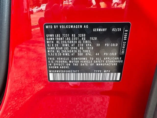New 2025 Cherry Red Volkswagen Pro S Plus image 23
