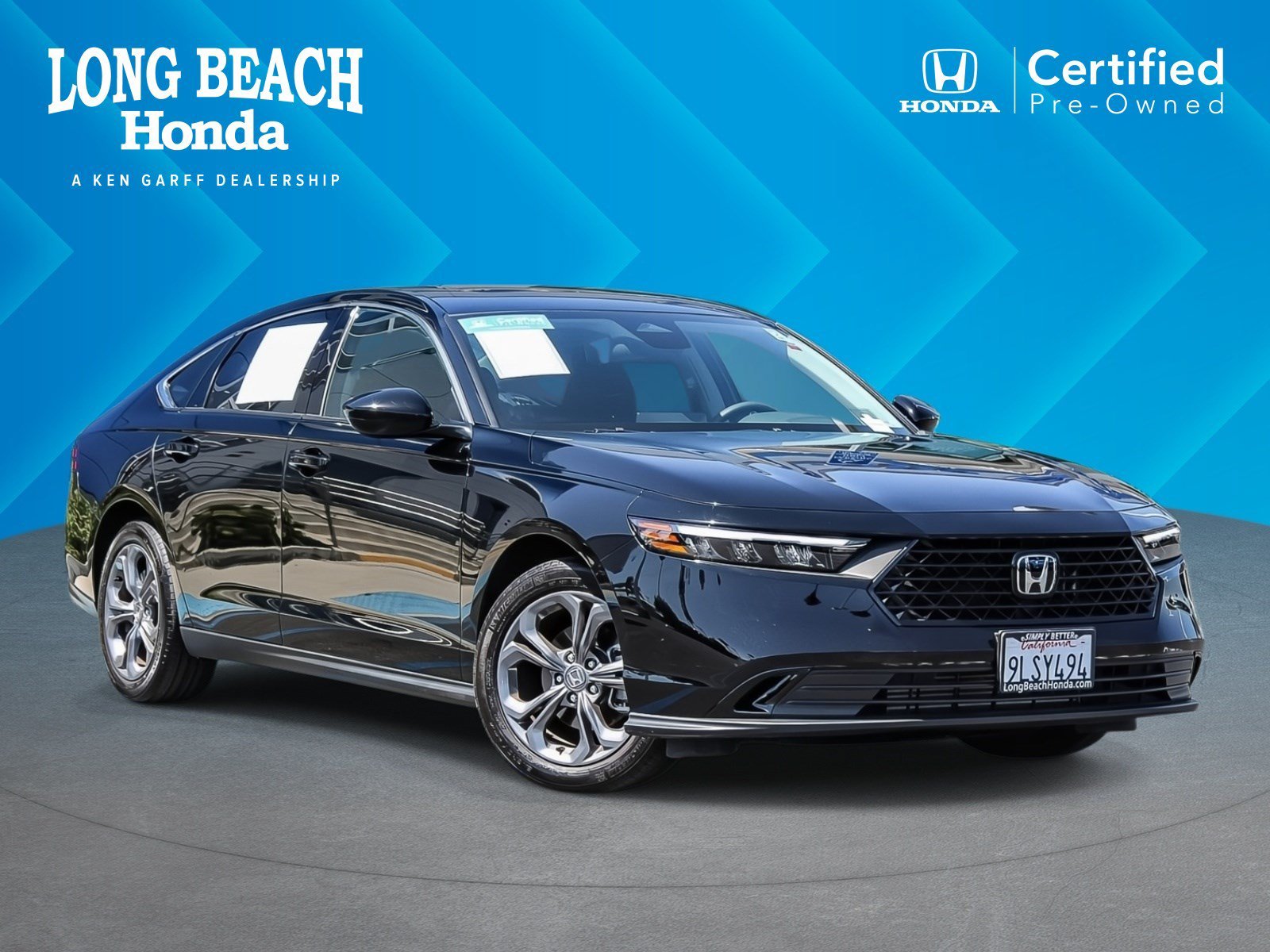 Certified Used 2024 Crystal Black Pearl Honda 1.5T EX image 1