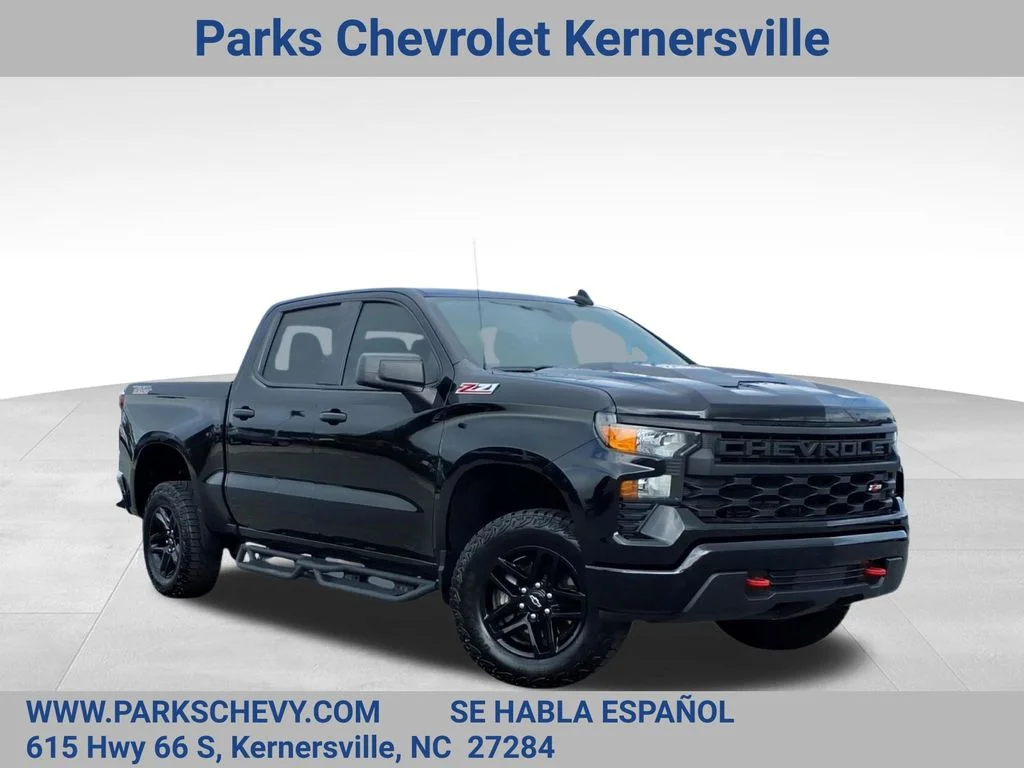 Certified Used 2024 Black Chevrolet Custom Trail Boss image 1