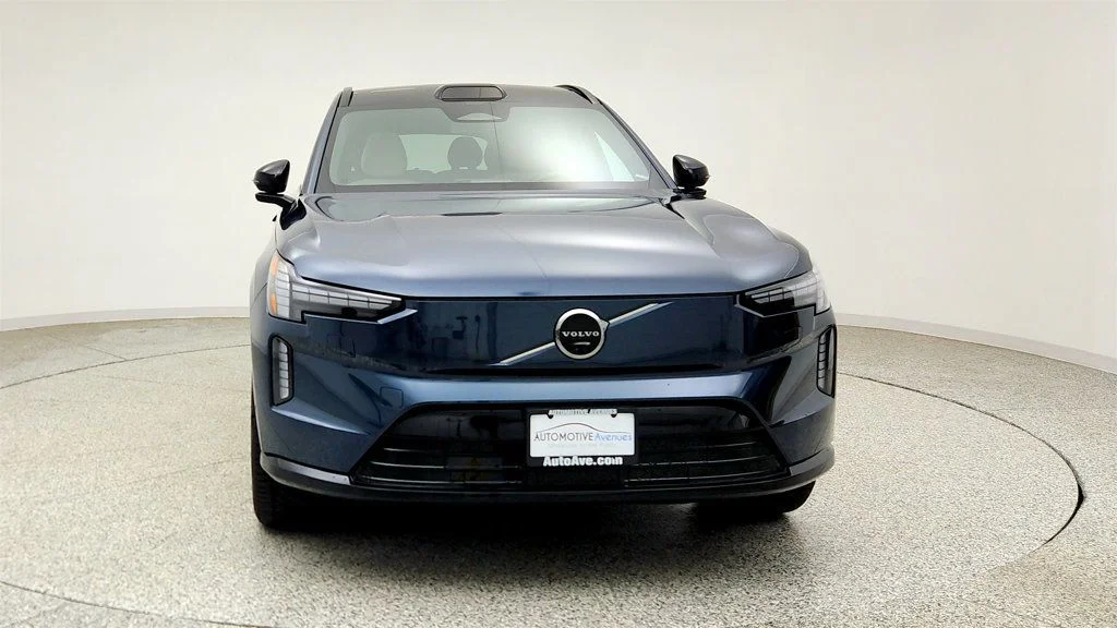 Used 2025 Denim Blue Metallic Volvo Twin Motor Plus 6-Seater w/ Tow Hitch & Panoramic Sunshade image 2