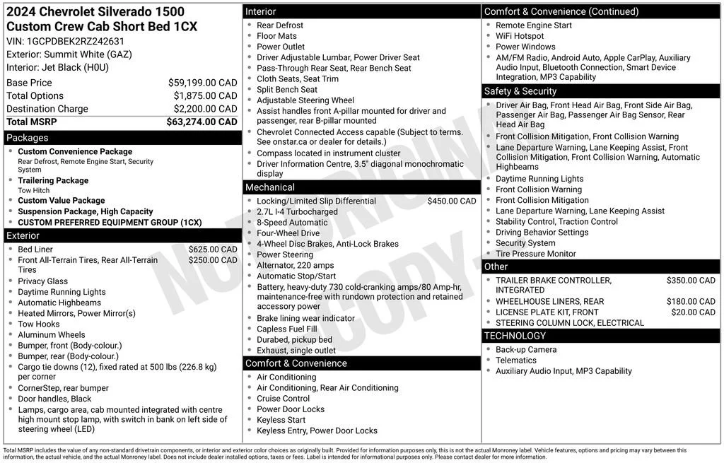 Used 2024 Summit White Chevrolet Custom image 36