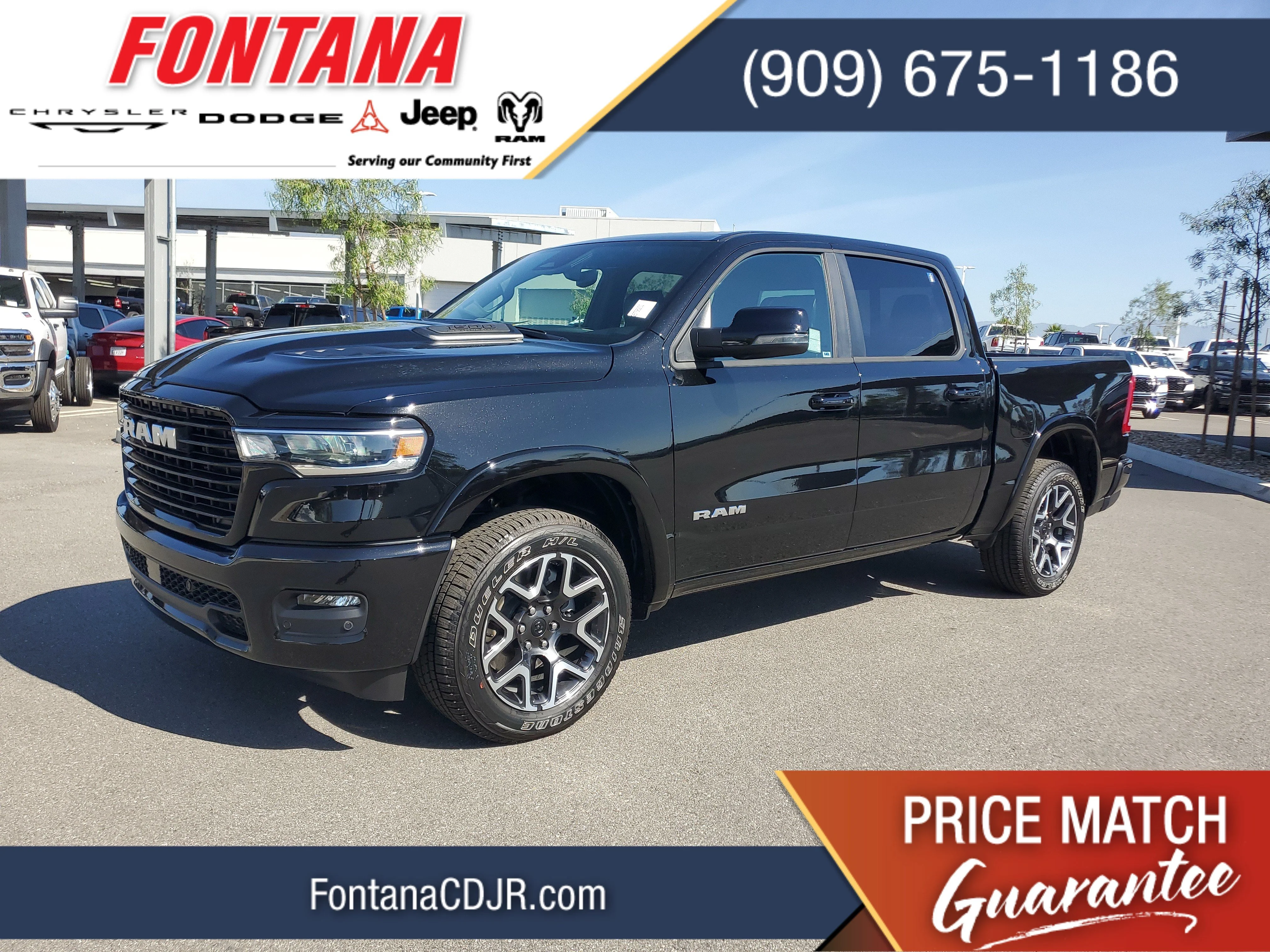New 2026 Diamond Black Crystal Pearl-Coat Exterior Paint RAM Laramie image 1