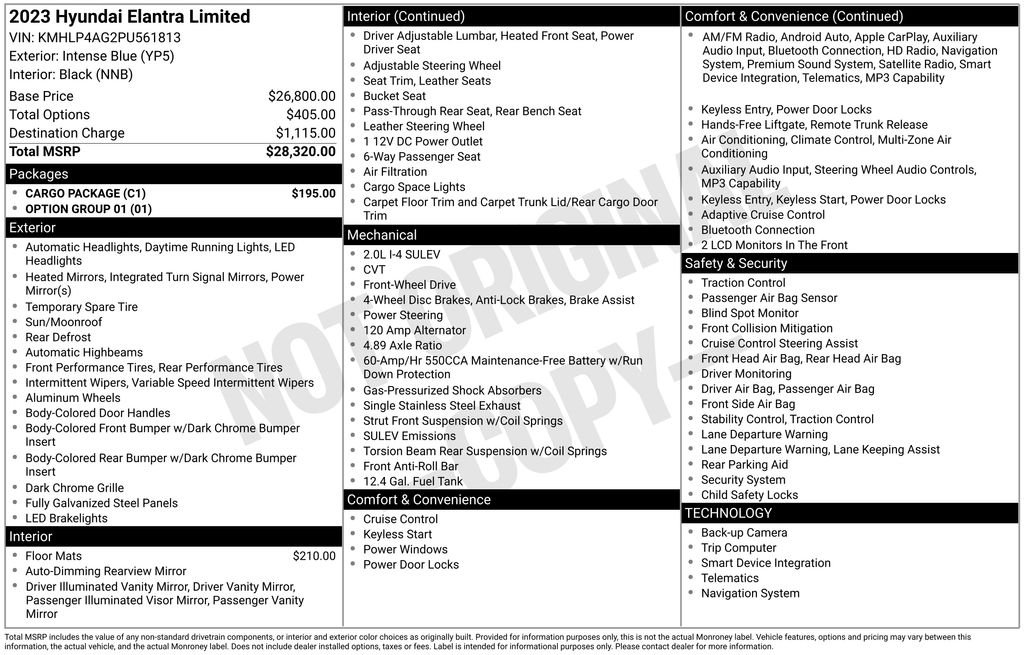 Certified Used 2023 Blue Hyundai Limited image 3