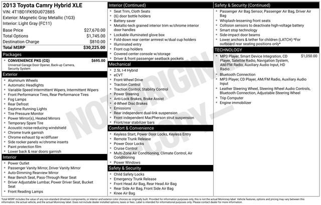 Used 2013 Magnetic Gray Metallic Toyota XLE image 16