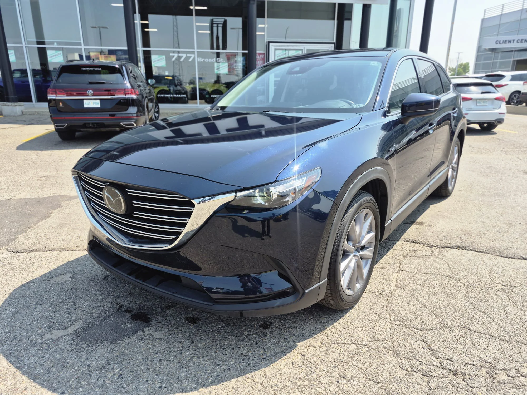 Certified Used 2023 Deep Crystal Blue Mica Mazda GS-L AWD*7 Pass | Adaptive Cruise | Htd Leather | Sunroof | Htd Wheel | Lane Keep Assist | Park Asst image 3