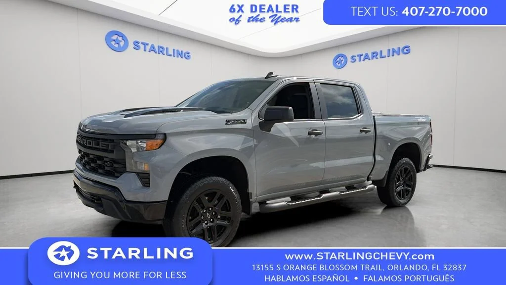 Used 2025 Slate Gray Metallic Chevrolet Custom Trail Boss image 1