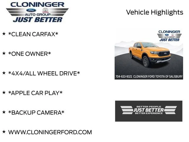 Used 2021 Orange Ford XLT image 3