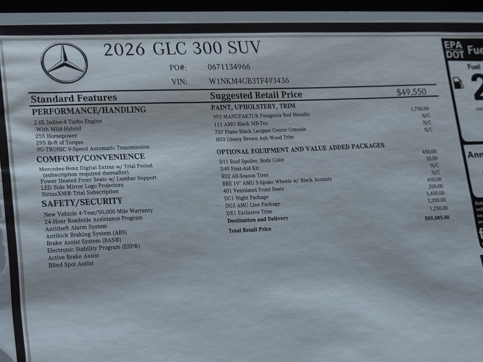 New 2026 MANUFAKTUR Patagonia Red Metallic Mercedes-Benz GLC 300 image 48