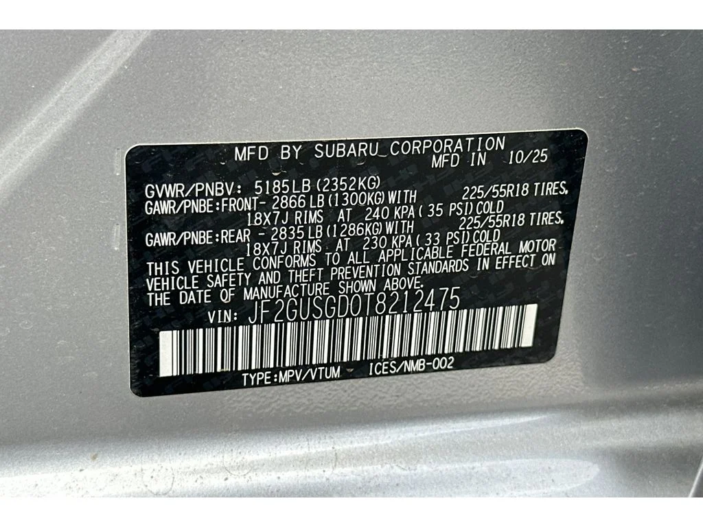 New 2026 ICE SILVER METALLIC Subaru Sport Hybrid image 28