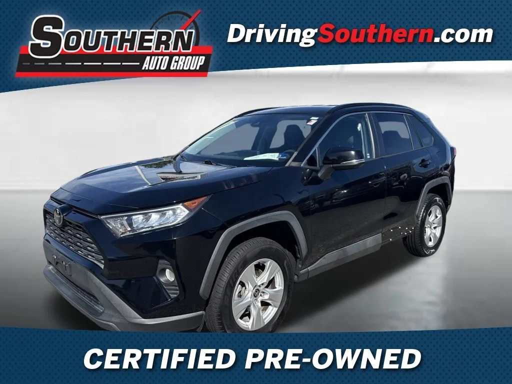 Certified Used 2021 Midnight Black Metallic Toyota XLE image 1