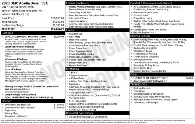 Used 2023 White Frost Tricoat GMC Denali image 1