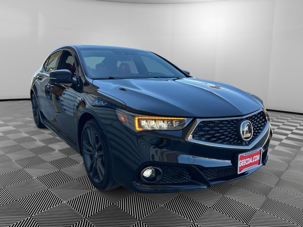 Used 2019 Crystal Black Pearl Acura w/A-Spec Pkg Red Leather image 3