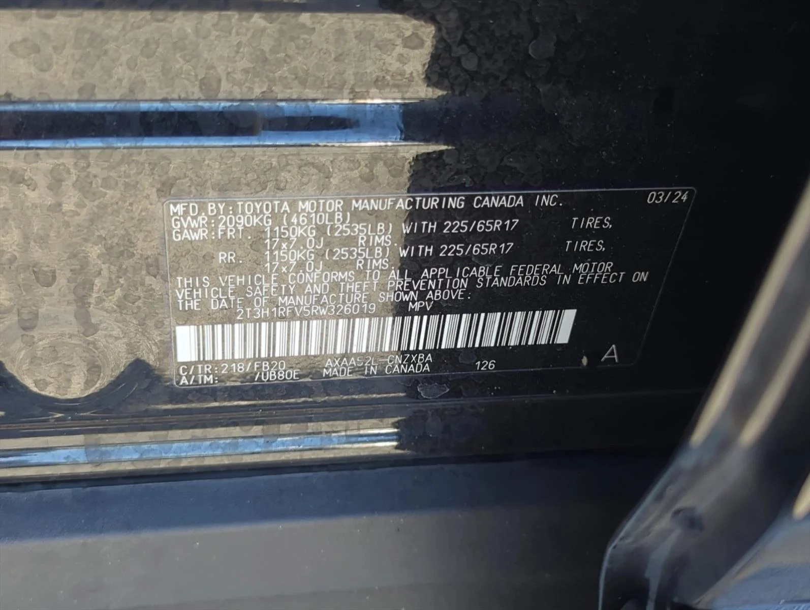 Used 2024 Midnight Black Metallic Toyota LE image 2