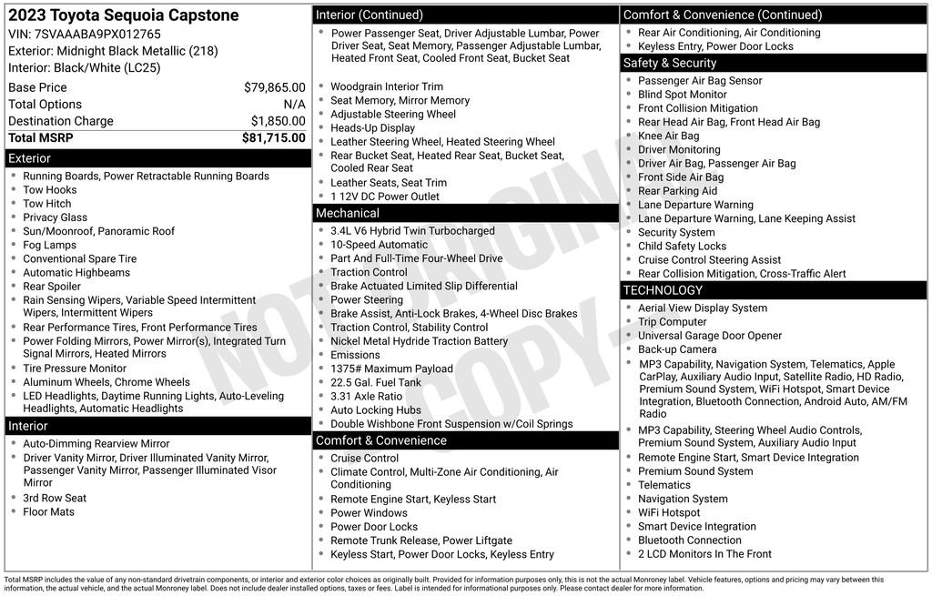 Used 2023 Black Toyota Capstone image 14
