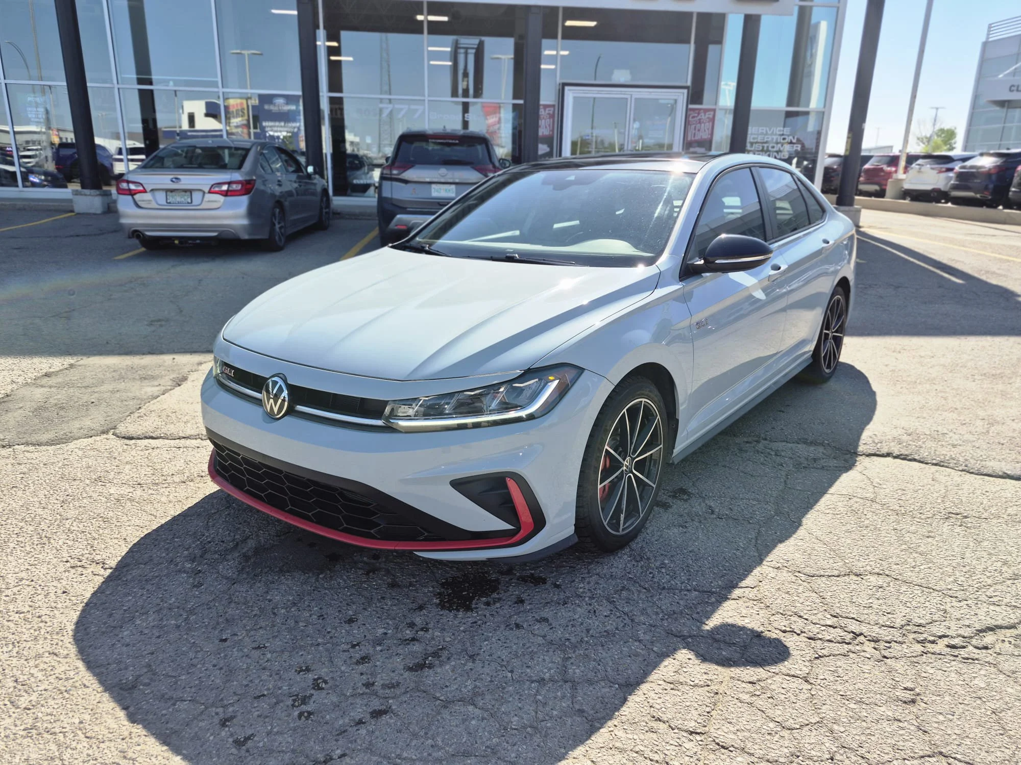 Certified Used 2025 Alpine Gray w/Black Roof Volkswagen Autobahn DSG*Adaptive Cruise | Remote Start | Nav | Cooled Leather | Sunroof | Htd Wheel image 3